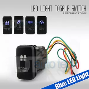 4X Luz Azul Niebla LED 12V 20A 10A 4 pines Interruptor de palanca Coche Barco Impermeable - Imagen 1 de 9