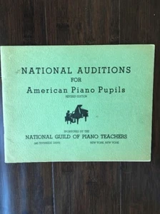 Vtg 1941 National Auditions For Piano Pupils Book National Guild Piano Teachers - Picture 1 of 12