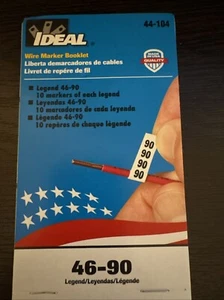 Ideal 44-104 Wire Marker Booklet, Asst 46-90, - Picture 1 of 2