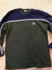 Pullover polar vintage Starter verde azul para hombre XL súper suave - Imagen 1 de 7