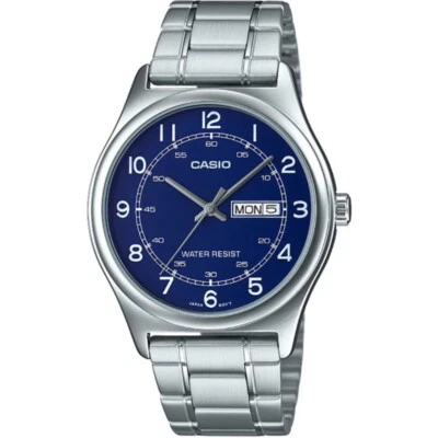 Orologio Casio Uomo MTP-V006D-2BUDF Analogico Acciaio Inossidabile Quadrante Blu - Immagine 1 di 4