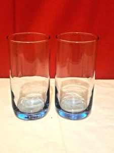Vintage Set of 2 Libbey Tinted Blue Glass Cooler Tumbler - Picture 1 of 4