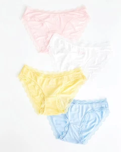 CLEARANCE - Stripe & Stare Wedding Knicker 4 Pack Box - S, M, L - Picture 1 of 3