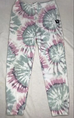 Abercrombie Kids 粉色蓝色白色领带染料女孩尺寸 11/12 羊毛运动裤 — 第 1/4 张图片