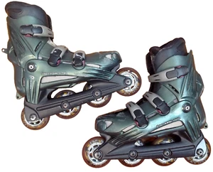 ROLLERBLADE VIABLADE HWY 7 TRIFORCE INLINE SKATES M 25.5 EU38.5 US7.5 NO BRAKES - Picture 1 of 13