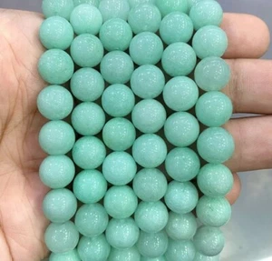 32pcs-62pcs 6mm-12mm 17 Colors Chalcedony Stone Round Bead DIY Fashion Jewelry - Picture 1 of 20