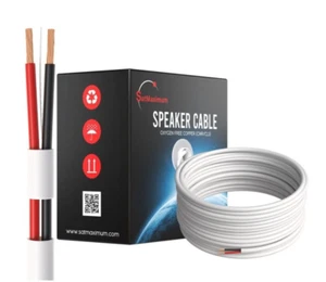 500FT Indoor Speaker Cable 18AWG 18/2 CL3 OFC Audio/LED/Smart Home Bulk Wire - Picture 1 of 7