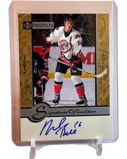 Mark Bell OTTAWA 67's 1999-00 Upper Deck Prospects Auto RC Card #MB W/Top Load
