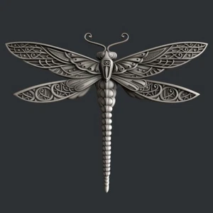 3d STL models for CNC, Artcam, Aspire, relief dragonfly - Picture 1 of 5