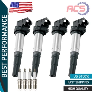 4X Ignition Coil +Spark Plug for Mini Cooper Countryman Paceman 1.6L 07-16 UF598 - Picture 1 of 8