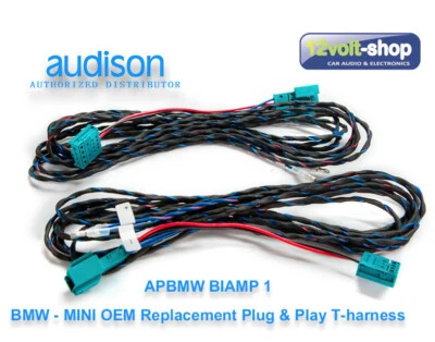 Audison APBMW BIAMP 1 Plug&Play T-harness for BMW / MINI OEM REPLACEMENT  - Image 1 of 2