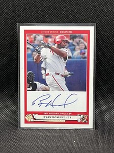 2005 UD Origins On-Card Autograph #HO1 Ryan Howard Auto