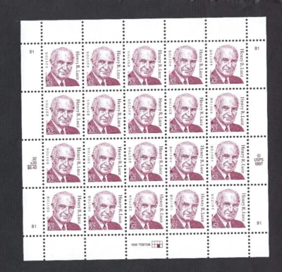 US Scott# 2935 1998 32c Pane of 20 Henry R. Luce P#B1 LMR MNH VF - Image 1 of 2