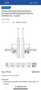 Cepillo de dientes recargable Philips Sonicare DiamondClean ConnectedSeries rosa/blanco - Imagen 1 de 20