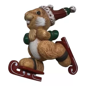 Vintage Hallmark Ornament 1983 SKATING RABBIT W/ BOX - Picture 1 of 4