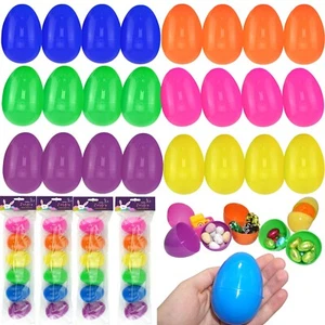 Easter Plastic Fillable Eggs 7.5cm, Kids Surprise Egg, Sweets Toys Candy Fillers - Picture 1 of 27
