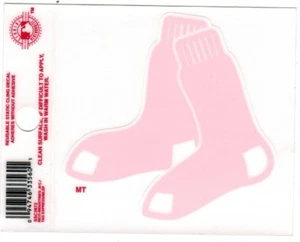 Logotipo BOSTON RED SOX Rojo SOX 3.25"" X 3.75"" VENTANA INTERIOR PEGAMENTO ESTÁTICO / CALCOMANÍA - Imagen 1 de 3