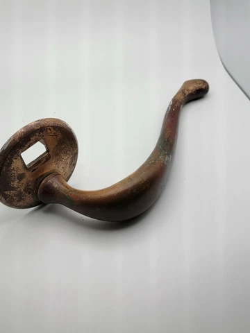 Heavy 2 lb Antique SOLID BRASS 10" Curved  DOOR PULL HANDLE Cover