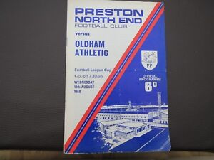 Preston V Oldham L Cup  1968/9  