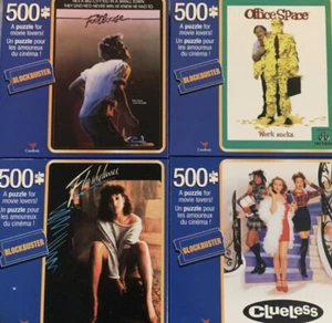 Footloose, Flashdance, Clueless, & Office Space 500 Piece Puzzles Blockbuster - Picture 1 of 5