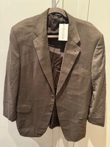 Brooks Brothers Golden Fleece Made in ITALY Brown Glen PlaId Flanel Jacket 45 - Picture 1 of 15