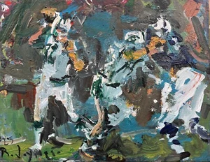 Robert Joyner Original - Joe Namath Portrait, NY Jets, NFL Football Art, 11x14 - Bild 1 von 9