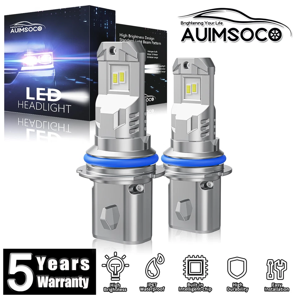 Lâmpadas de farol de LED 72000LM feixe Hi-Lo para Dodge Dynasty 1990-1993 Sedan 4 portas - Imagem 1 de 4