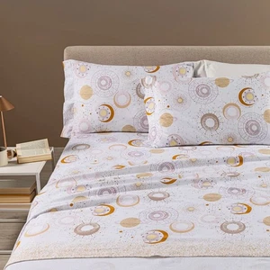 Caleffi Luna Gold winter flannel sheet set - Picture 1 of 3