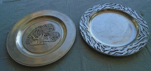 Plate Set Wilton Tiger & Tree 11" Silver Tone Metal - Picture 1 of 7