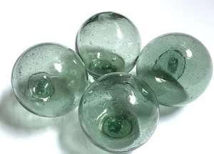 Japanese Glass Fishing Glass Floats Set of 4 Vintage - Picture 1 of 3