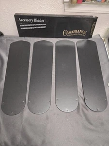 4 Matte Black Replacement Fan Blades 21" Long - Picture 1 of 10
