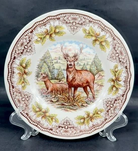 Victorian English Pottery-Royal Stafford Homeland Stag Deer Salad Plate 11395412 - Picture 1 of 5