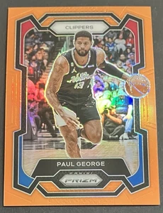 2023-24 Panini Prizm #101 Paul George Prizms Orange 49/49 Los Angeles Clippers - Picture 1 of 2