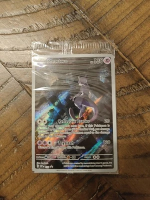 Mewtwo 052 Sv: Scarlet & Violet Promo Holo Card Rare Illustration - Image 1 of 2