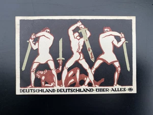patriotische Postkarte - 1.WK - Deutschland-Deutschland-Über-Alles - um 1916 - Picture 1 of 2