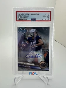 2023 Bowman Chrome U University Football Drew Allar Auto Penn State PSA 10 - Picture 1 of 10