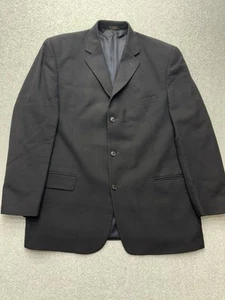 Andrew Fezza Jacket Mens 48L Black Wool Cashmere Blazer Suit Old Money Luxury - Picture 1 of 16