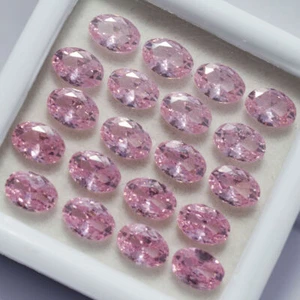 Natural Pink Sapphire CERTIFIED Oval Shape Loose Gemstone 7x5 MM Lot - Picture 1 of 6