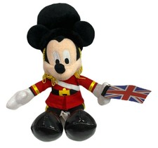 Disney Parks English MICKEY MOUSE British Royal Guard Flag Plush 10" with Tags