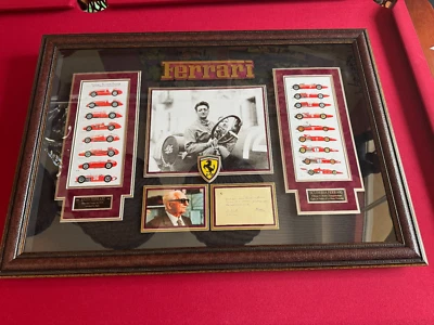 Enzo Ferrari, "Autographed" (JSA) Deluxe Framed Hand Written Post Card (Vintage) — 第 1/4 张图片