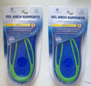 2 Paar Sof Comfort Herren 7-12 Gel Fußgewölbestütze mit Memory Foam Sofcomfort - Bild 1 von 2