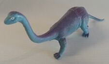 1985 Vintage Imperial Brontosaurus Dinosaur Figure Toy Purple Blue 12â€�