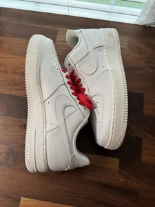 Nike Air Force 1 Low By You Sail/Gym Red-Black Men's Size 8.5 DV3892-900 No Lid - Picture 1 of 5