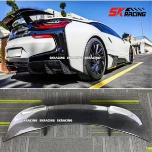 Real Carbon Fiber Rear Trunk Spoiler Wing Splitter BodyKits For 2014-2020 BMW i8 - Picture 1 of 21