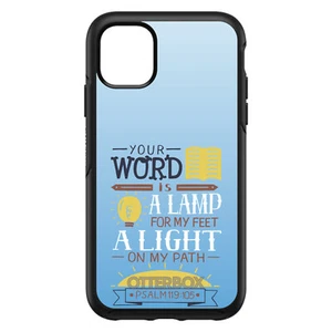 OtterBox Symmetry for Apple iPhone (Pick Model) Psalm 119:105 World Lamp Light - Picture 1 of 20
