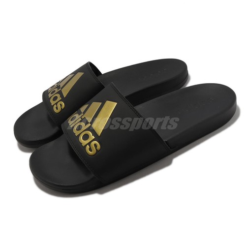 adidas Adilette Comfort Black G Metallic Men Unisex Sandals Slippers GY1946