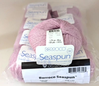 Full Bag 10 Matched Balls Berroco Seaspun 50g/120yds 50% Cotton/ 50% Seaqual DS - Image 1 of 2