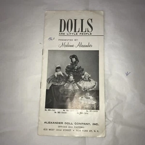Vintage Madame Alexander Dolls Are Little People Booklet/Brochure 8.5" - Picture 1 of 9