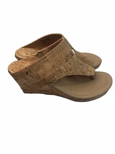 Donald Pliner HP Myrtle 7M Damen-Sandalen Kork Keilabsatz Zehenschlaufe - Bild 1 von 9