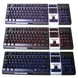 A-JAZZ MULTI BELEUCHTETE MECHANISCHE TASTATUR METALLRAHMEN BLAU ROT VIOLETT - Bild 1 von 8